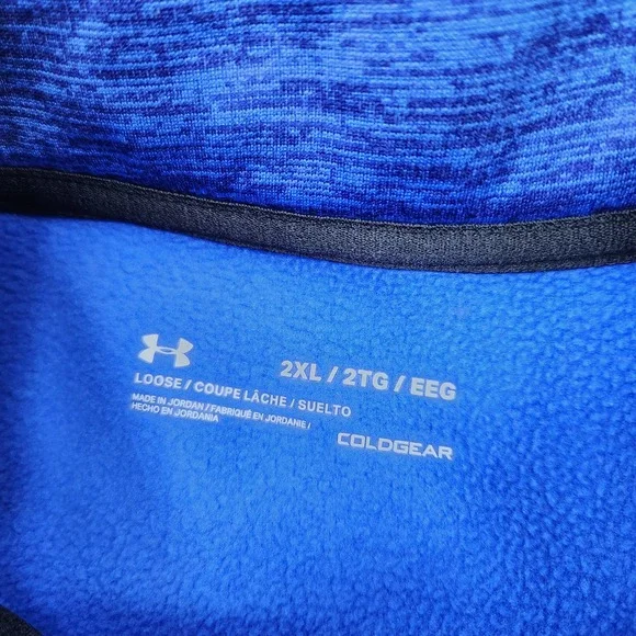 Under Armour Men's Blue Tech 2.0 Half Zip Long Sleeve Pullover Shirt Size 2XL - Picture 4 of 7